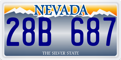 NV license plate 28B687