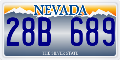 NV license plate 28B689