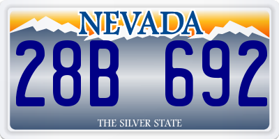 NV license plate 28B692