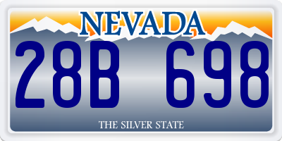 NV license plate 28B698