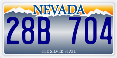 NV license plate 28B704