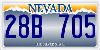 NV license plate 28B705