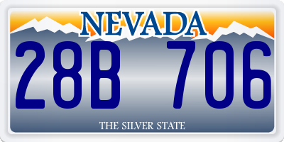 NV license plate 28B706