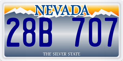 NV license plate 28B707