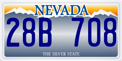 NV license plate 28B708