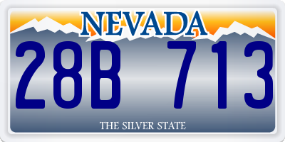 NV license plate 28B713
