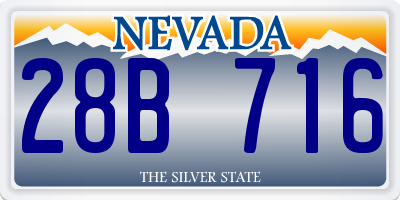 NV license plate 28B716