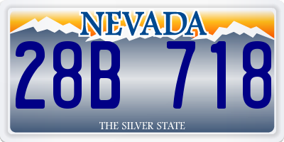 NV license plate 28B718