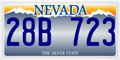 NV license plate 28B723