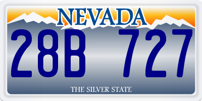 NV license plate 28B727