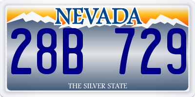 NV license plate 28B729