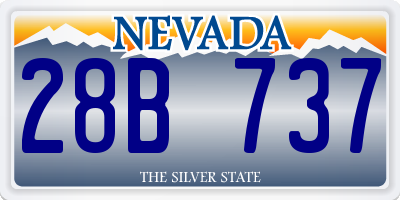NV license plate 28B737