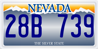 NV license plate 28B739