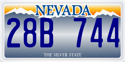 NV license plate 28B744
