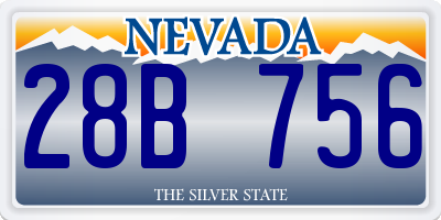 NV license plate 28B756