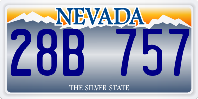 NV license plate 28B757