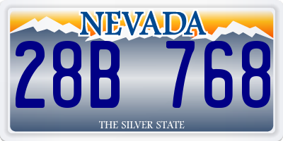 NV license plate 28B768