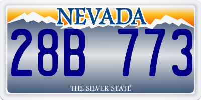 NV license plate 28B773