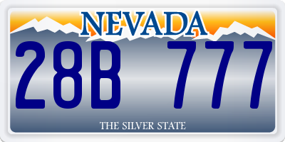 NV license plate 28B777