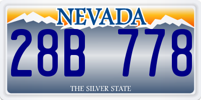 NV license plate 28B778