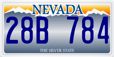 NV license plate 28B784
