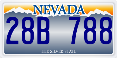 NV license plate 28B788