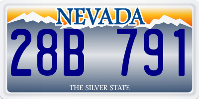 NV license plate 28B791