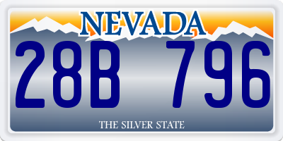 NV license plate 28B796