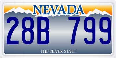 NV license plate 28B799