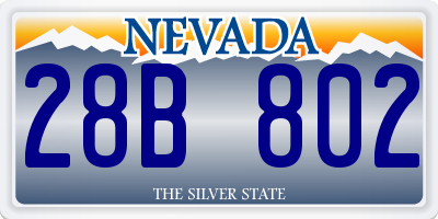 NV license plate 28B802
