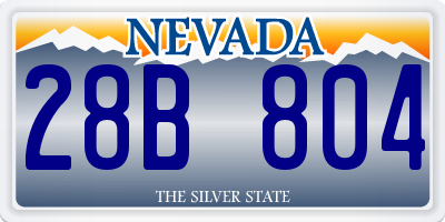 NV license plate 28B804