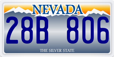 NV license plate 28B806