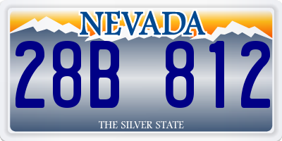 NV license plate 28B812