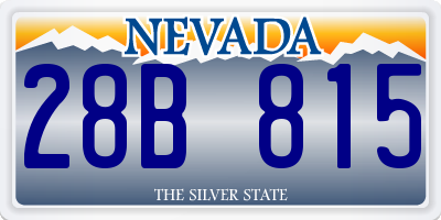 NV license plate 28B815