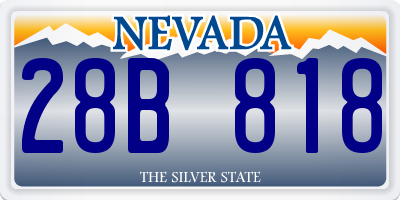 NV license plate 28B818