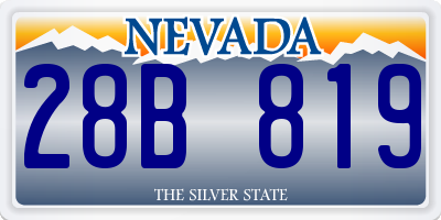 NV license plate 28B819