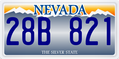NV license plate 28B821