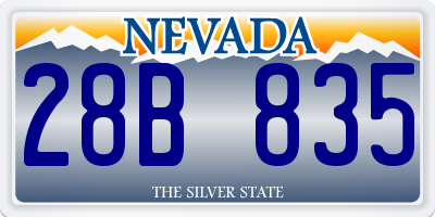 NV license plate 28B835