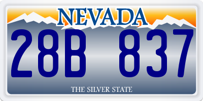 NV license plate 28B837
