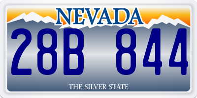 NV license plate 28B844