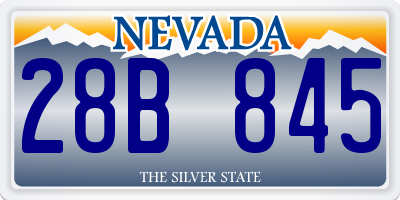 NV license plate 28B845