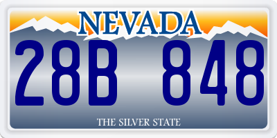 NV license plate 28B848