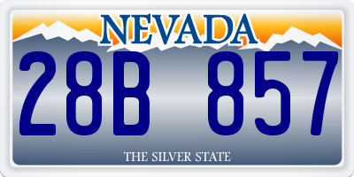 NV license plate 28B857