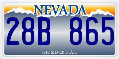 NV license plate 28B865