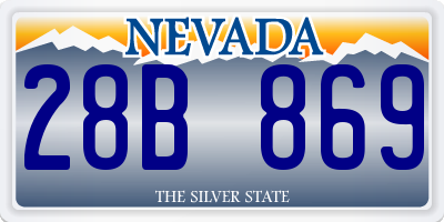 NV license plate 28B869