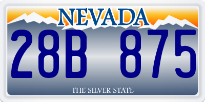 NV license plate 28B875