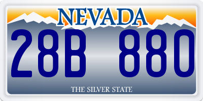 NV license plate 28B880