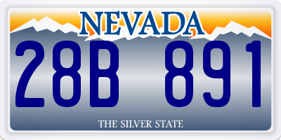 NV license plate 28B891