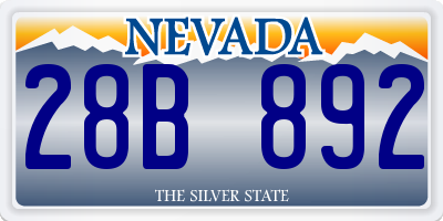 NV license plate 28B892