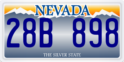 NV license plate 28B898